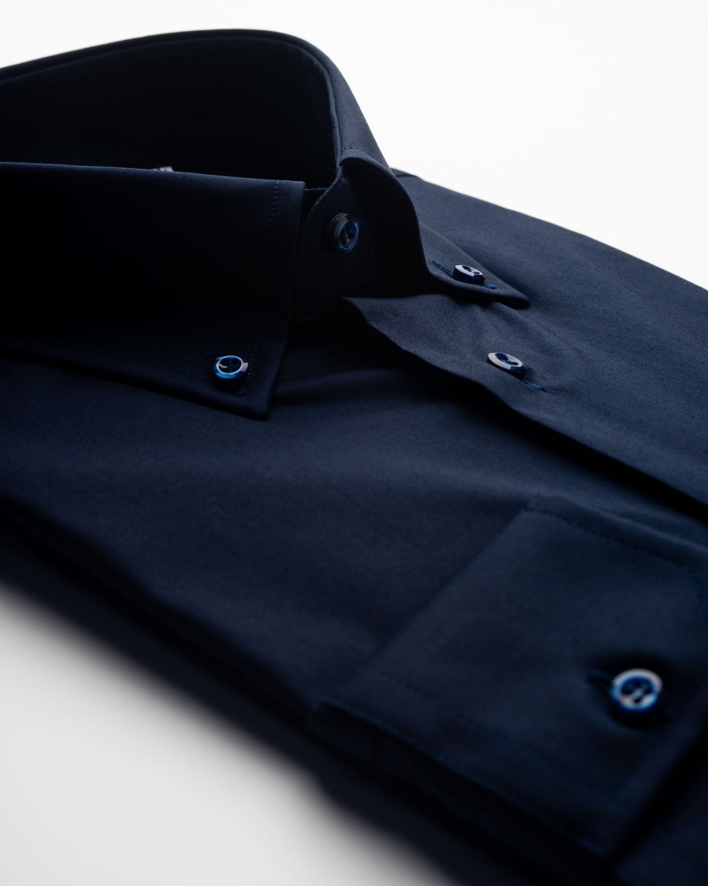 Camicia elasticizzata button down blu