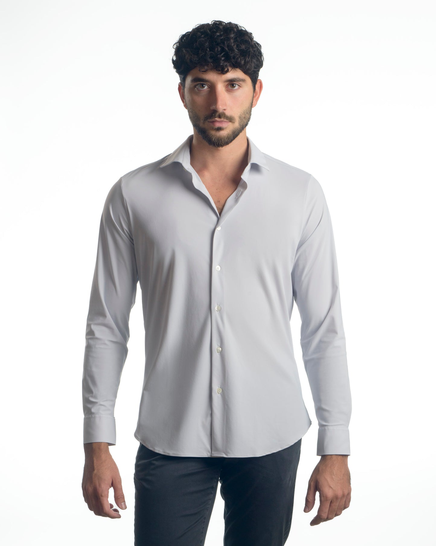 camicia microfibra elasticizzata ghiaccio
