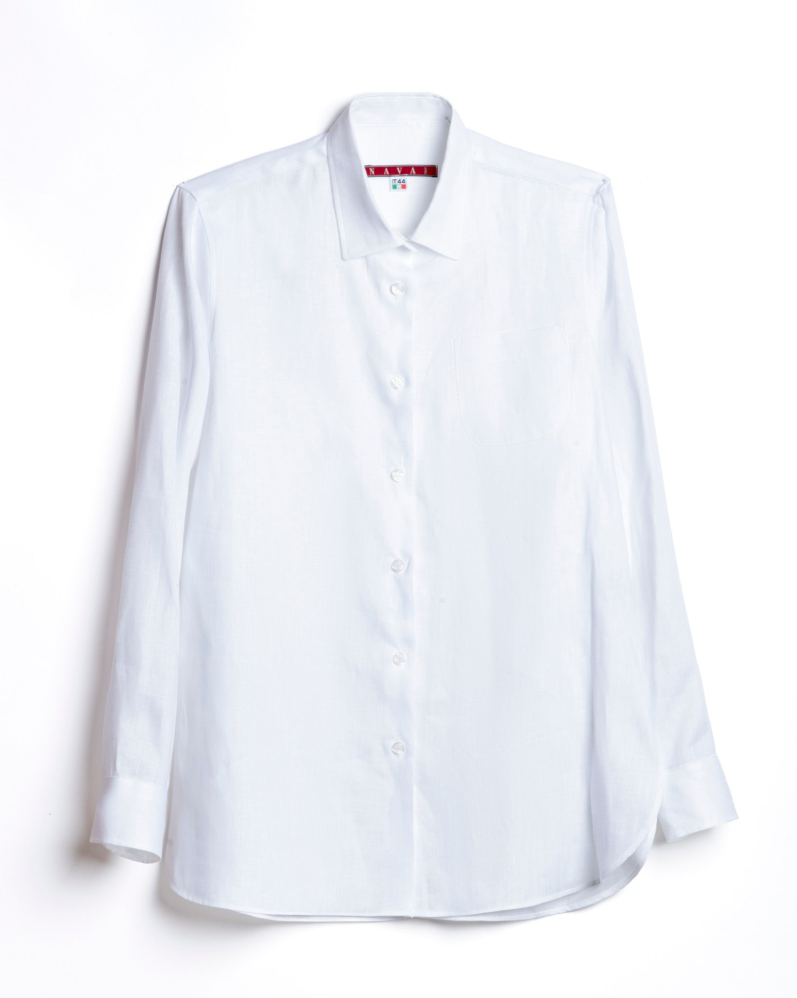 camicia donna in lino bianco made in italy