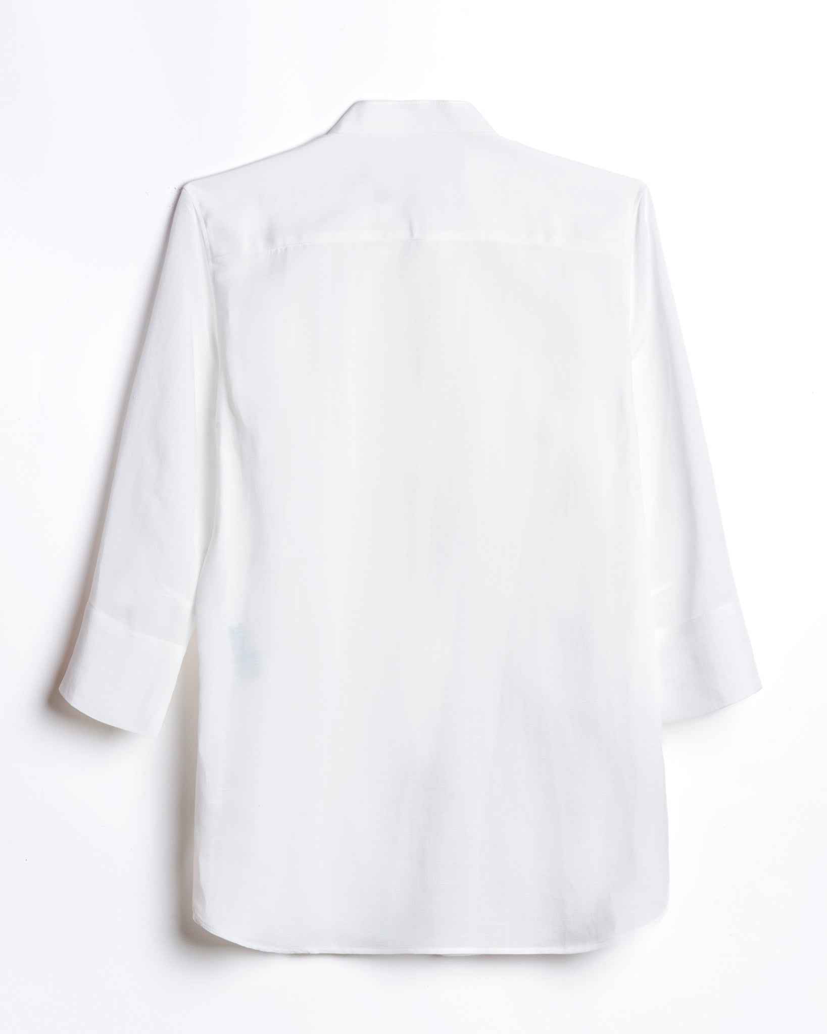 camicia donna misto lino bianco made in italy