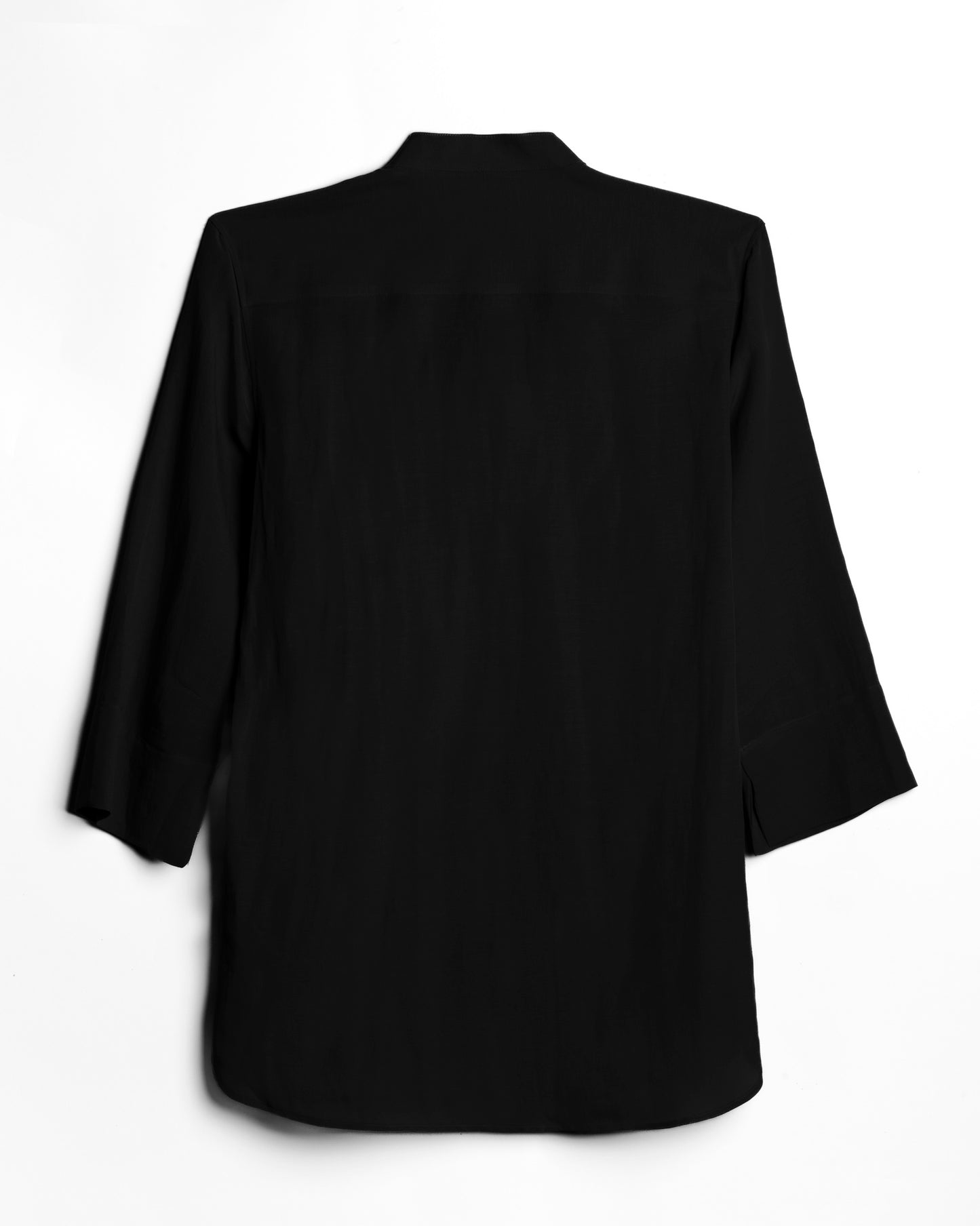 camicia donna misto lino nero made in italy