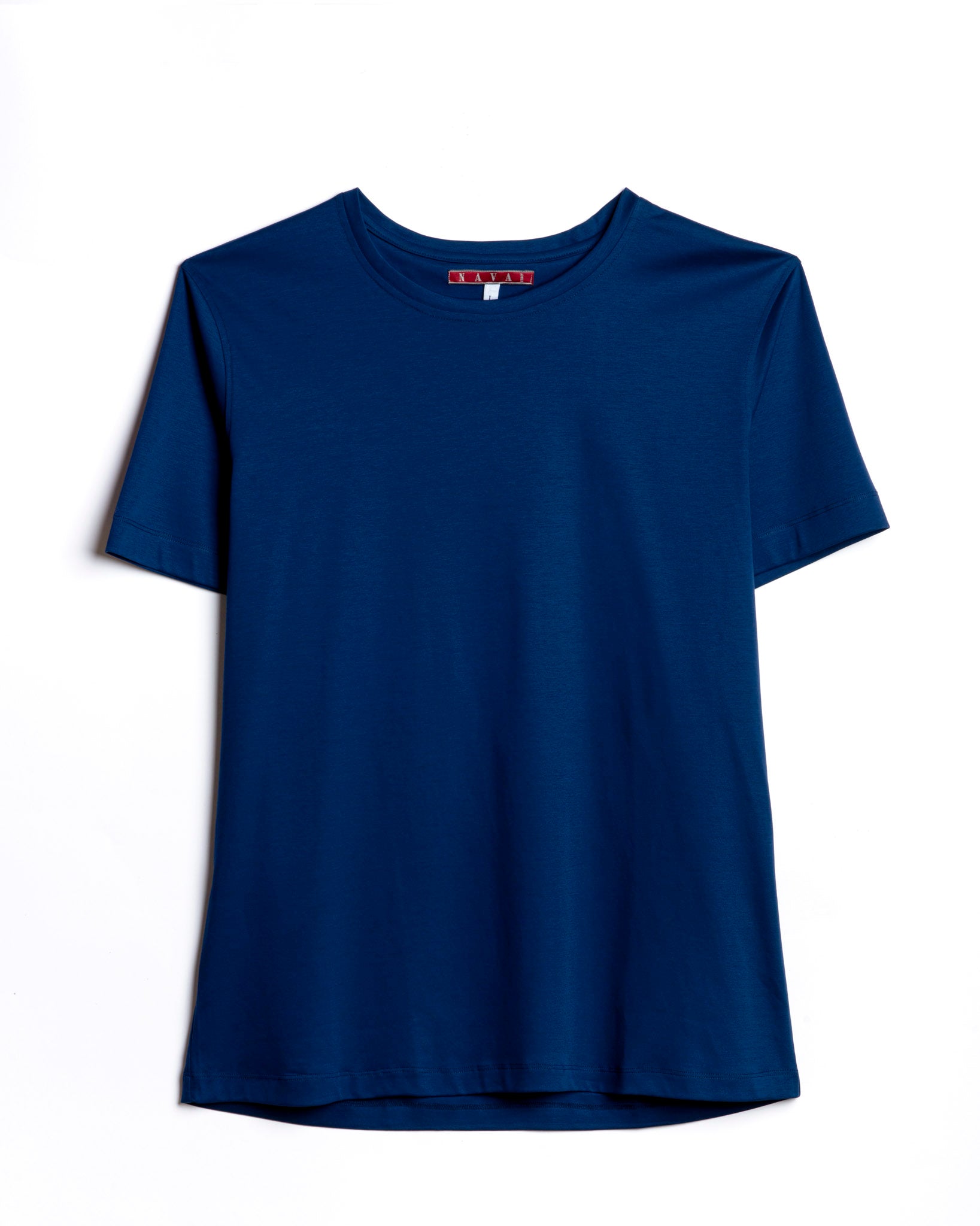 t-shirt blu in cotone made in brescia