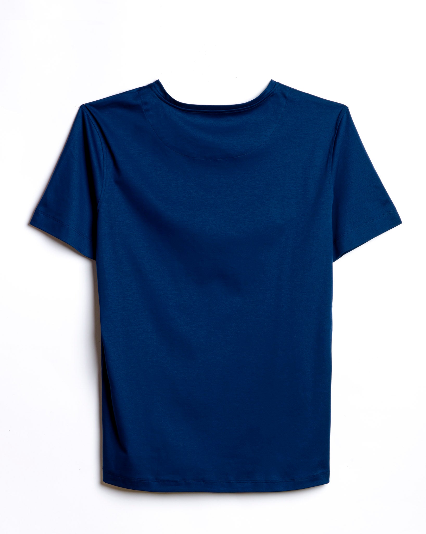 t-shirt blu in cotone made in brescia