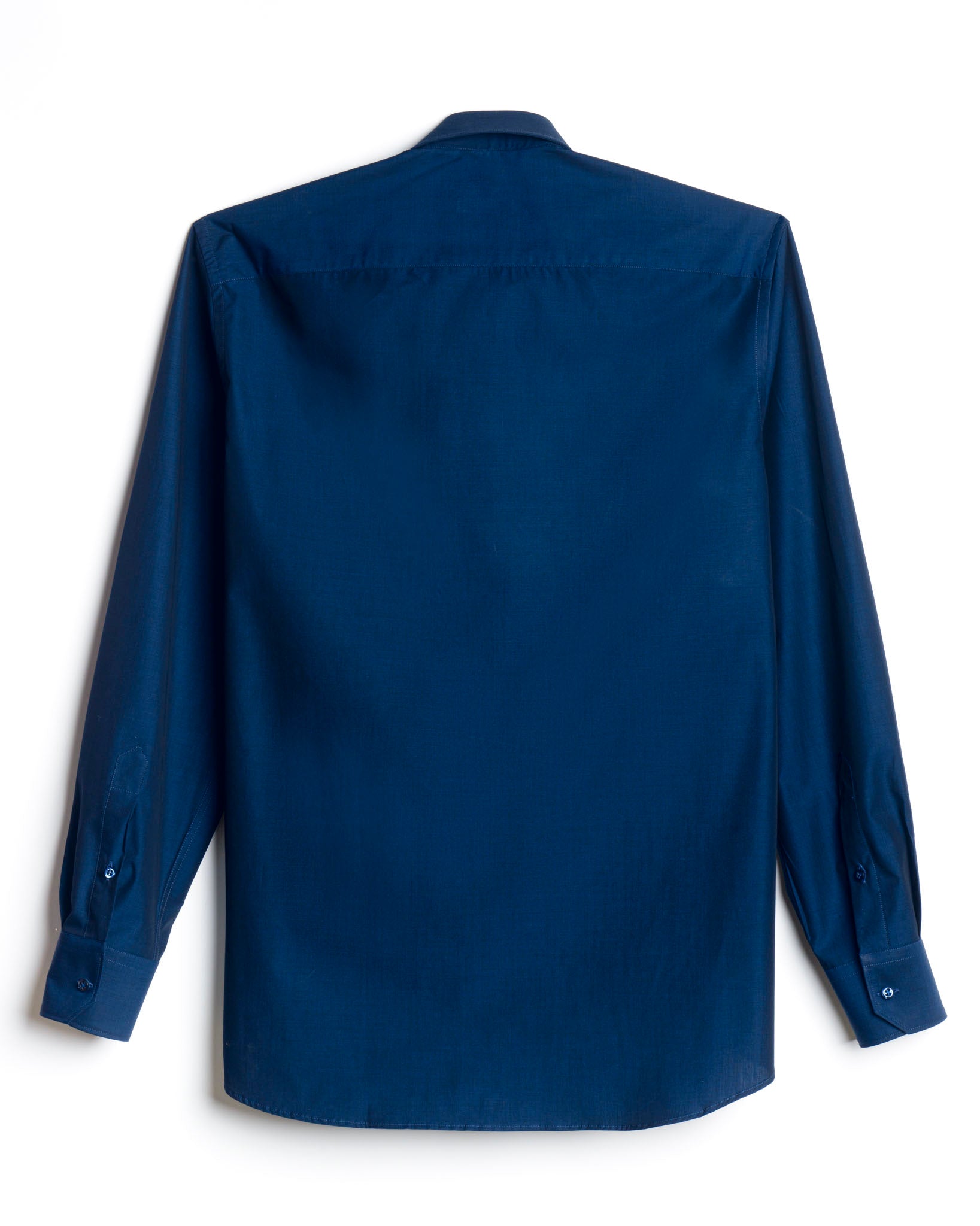 camicia da uomo regular blu scuro in cotone filafil resistente