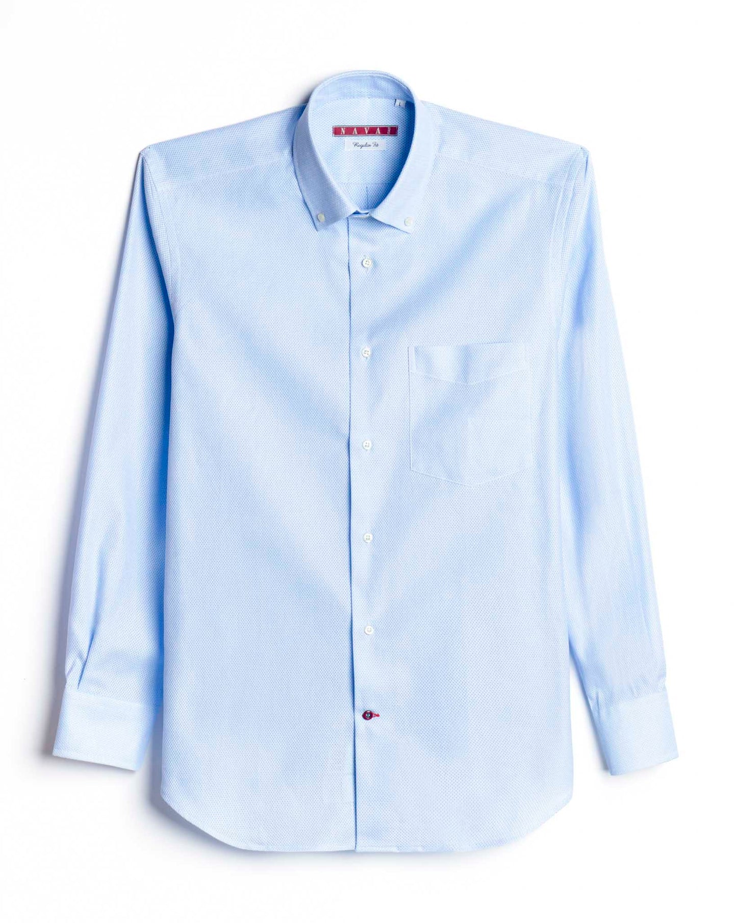 camicia uomo regular cotone giro inglese button down azzurro