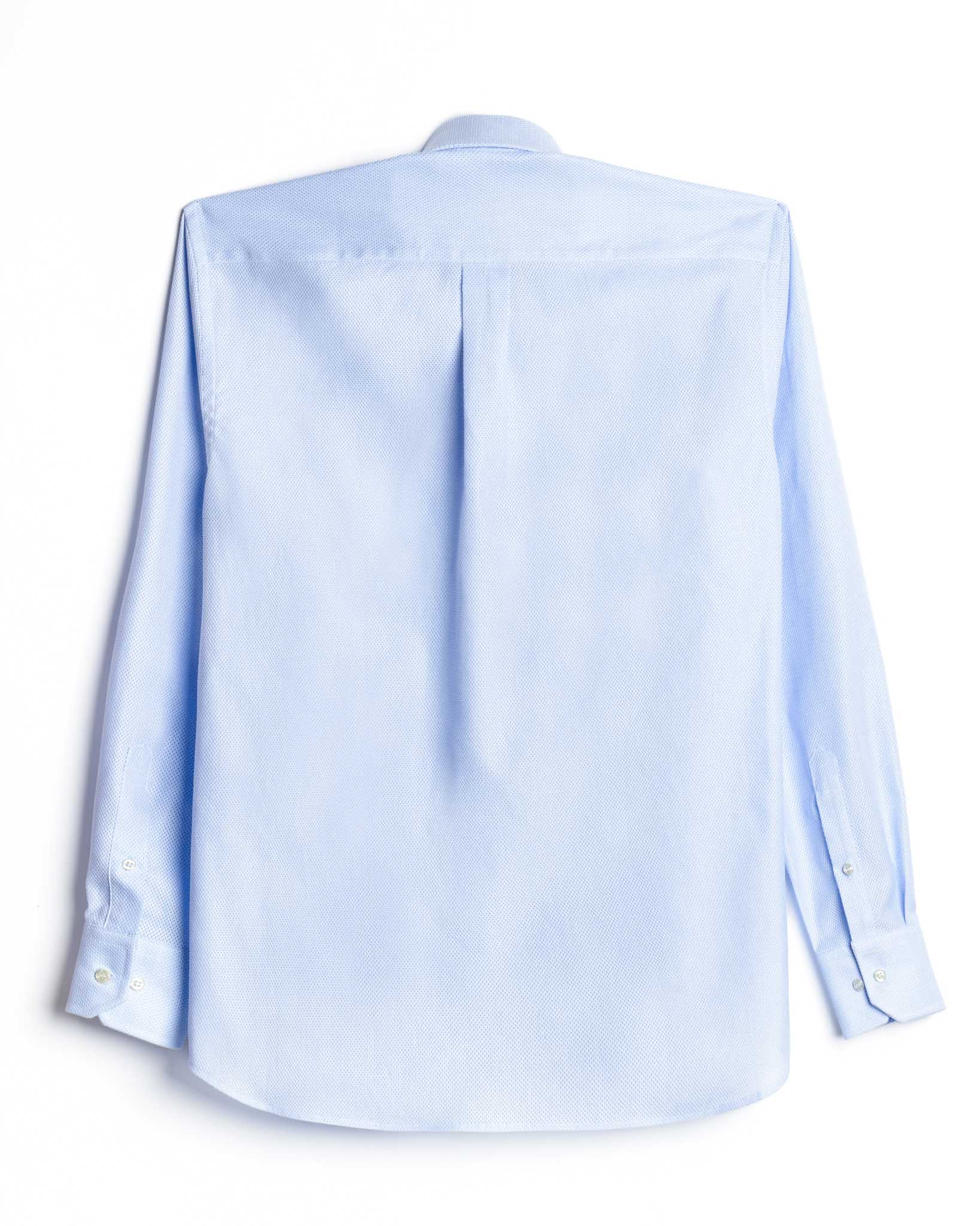 camicia uomo regular cotone giro inglese button down azzurro