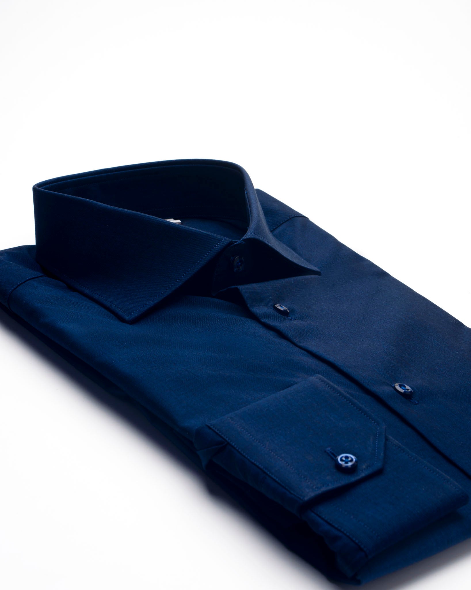 camicia da uomo regular blu scuro in cotone filafil resistente
