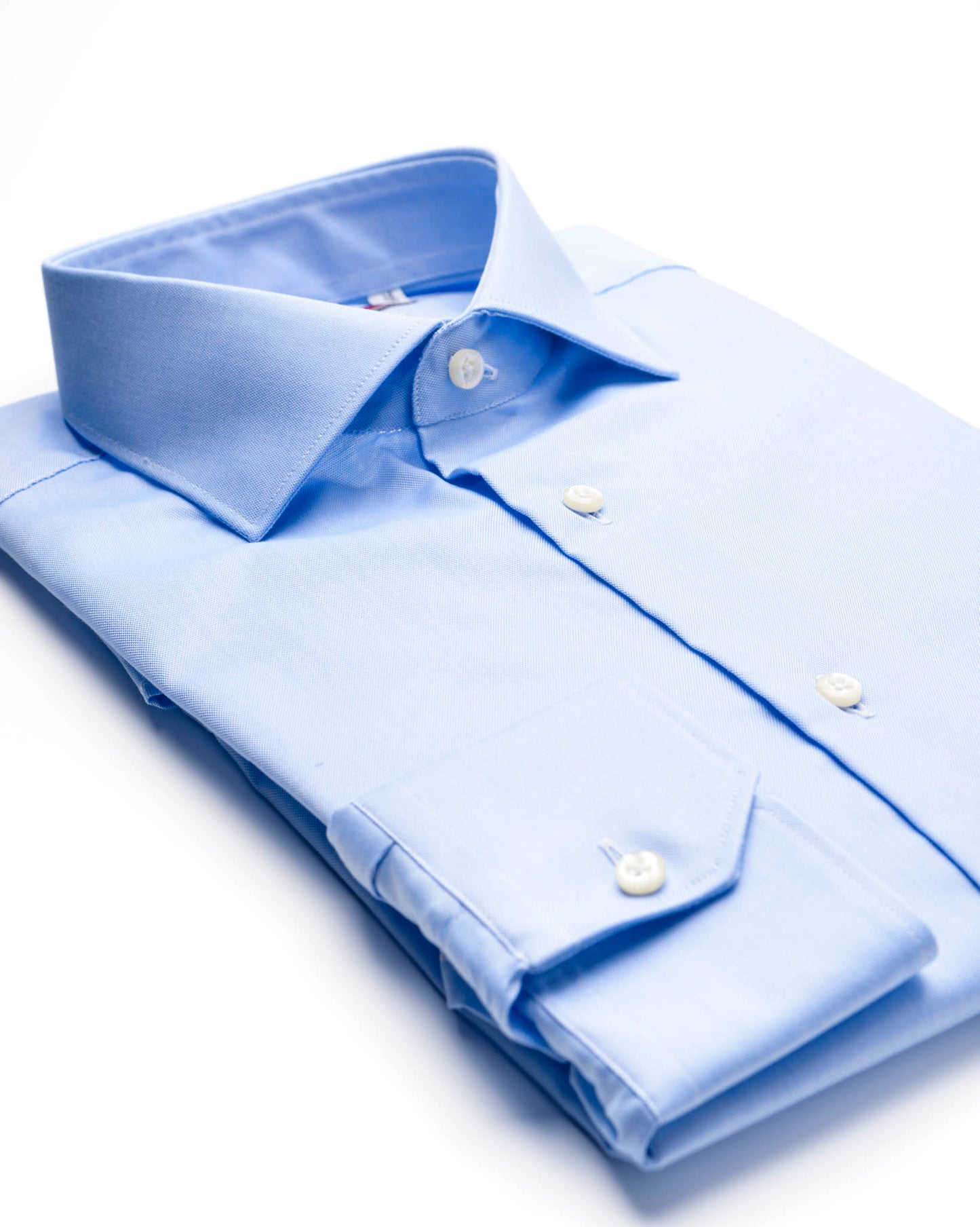 camicia uomo regular collo francese cotone no stiro pinpoint azzurro