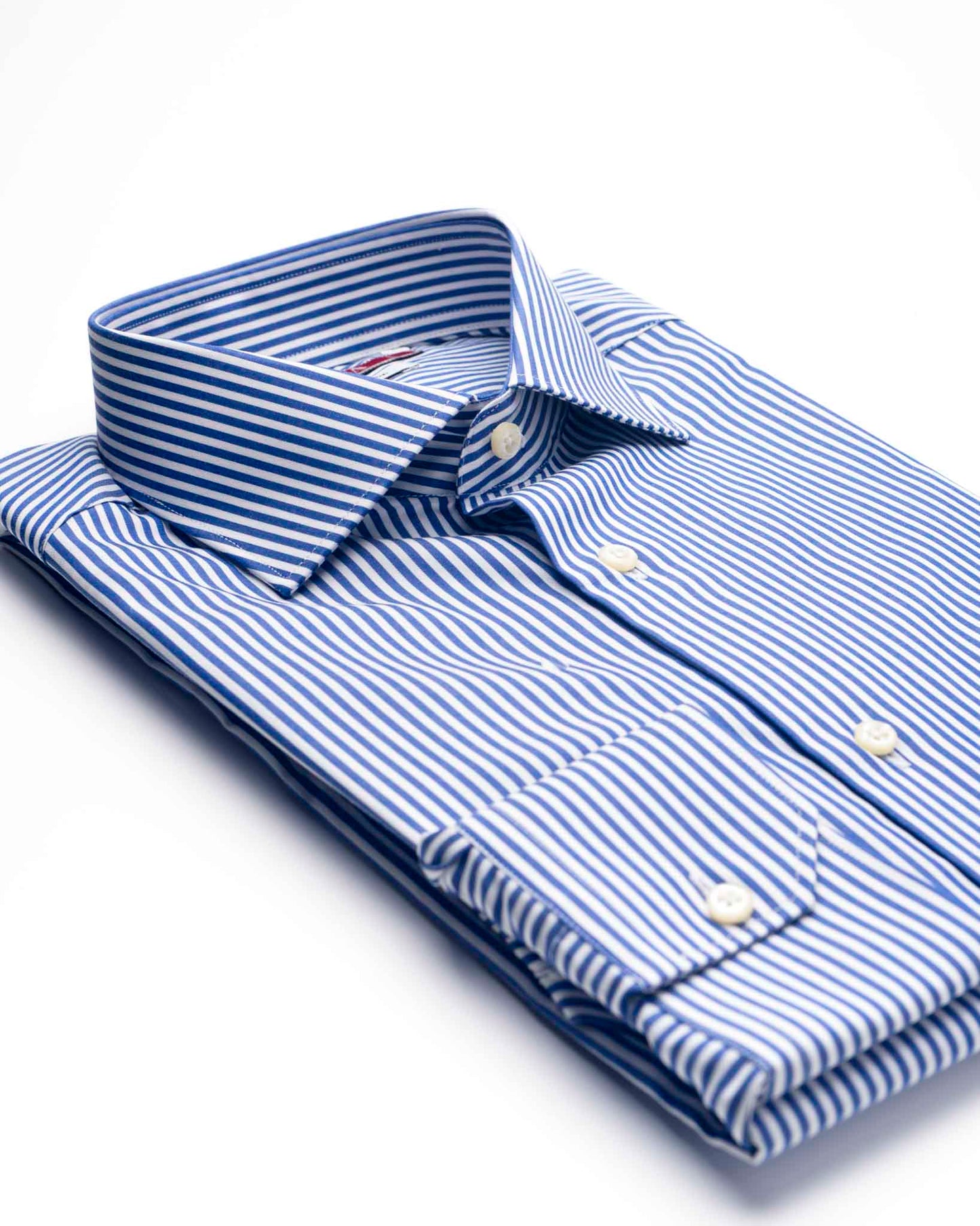 camicia uomo regular rigato blu francese cotone no stiro