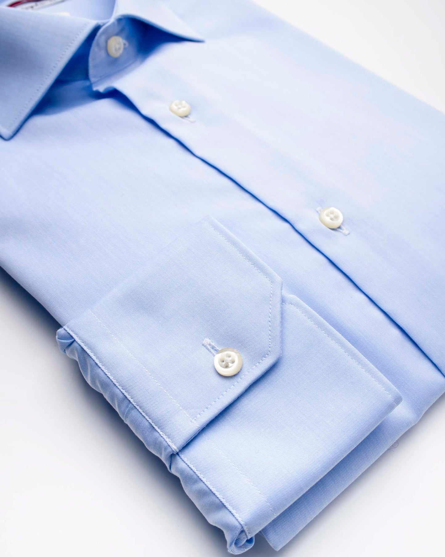 camicia uomo regular collo francese cotone no stiro twill azzurro