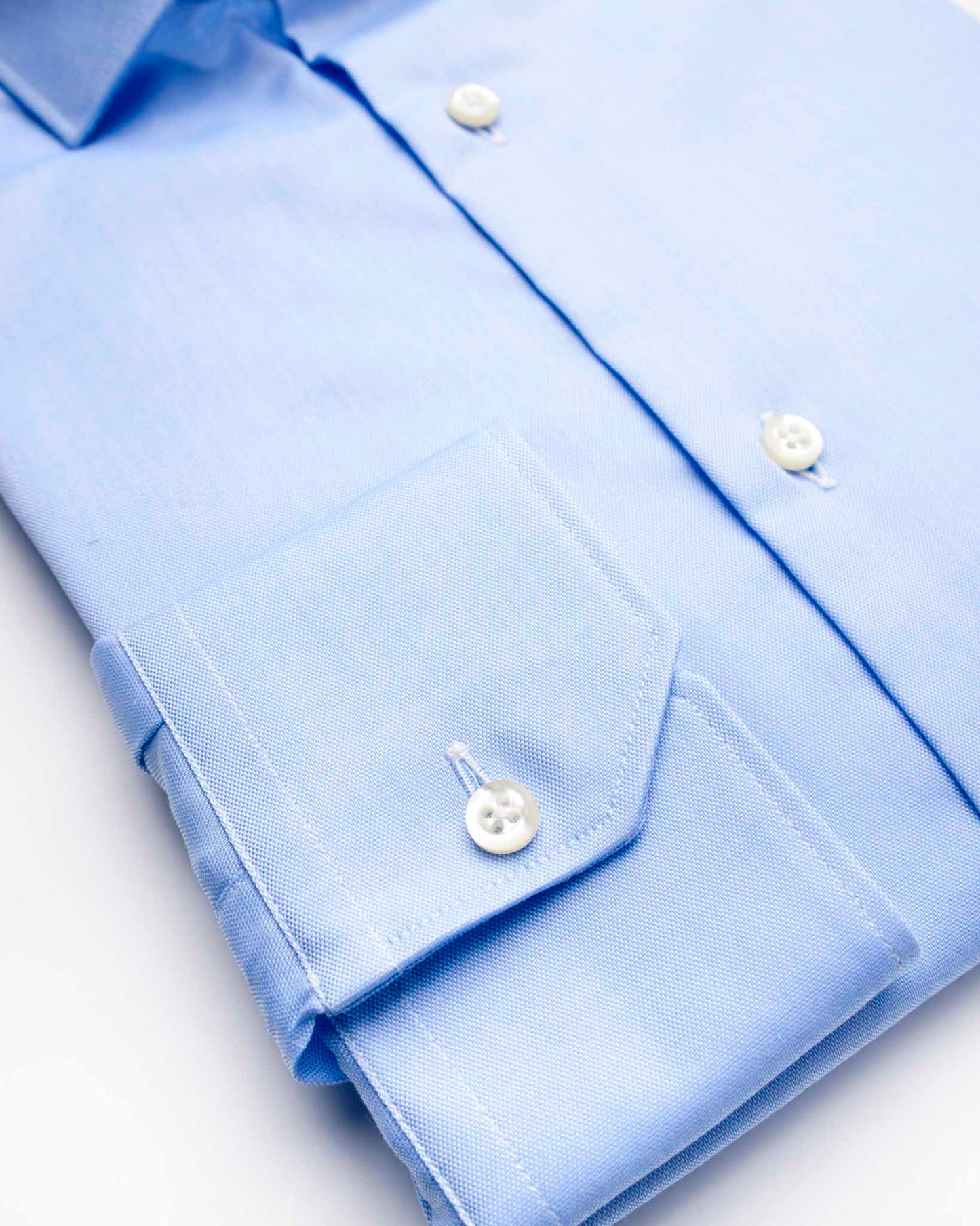 camicia uomo regular collo francese cotone no stiro pinpoint azzurro