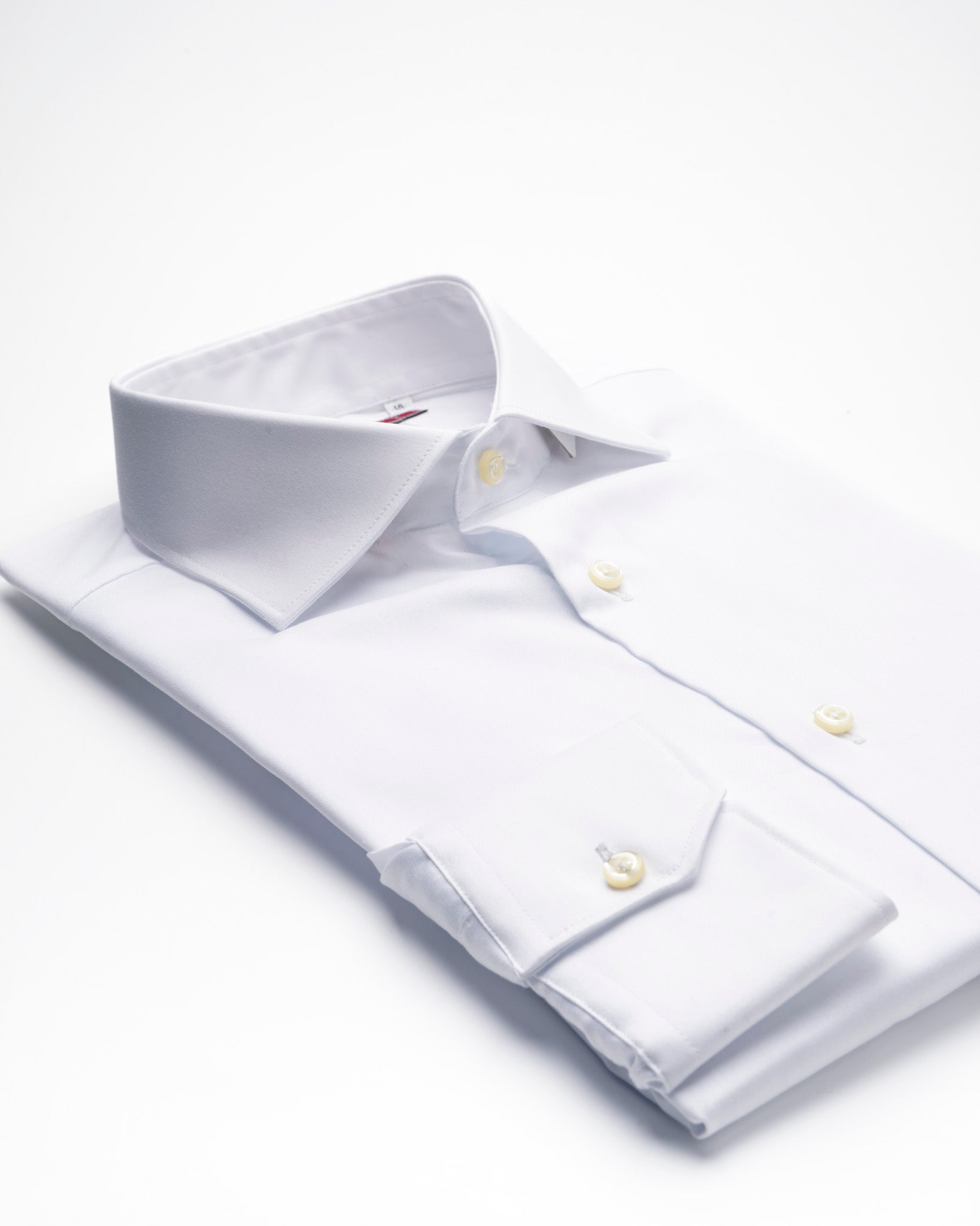 camicia uomo regular collo francese cotone no stiro pinpoint bianco