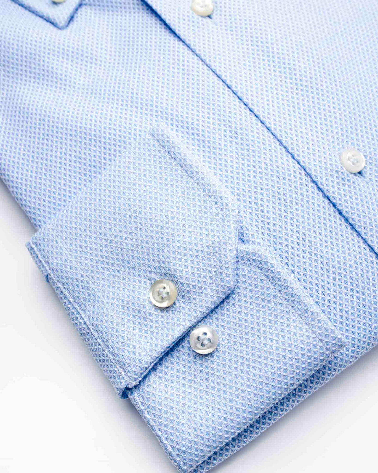 camicia uomo regular cotone giro inglese button down azzurro