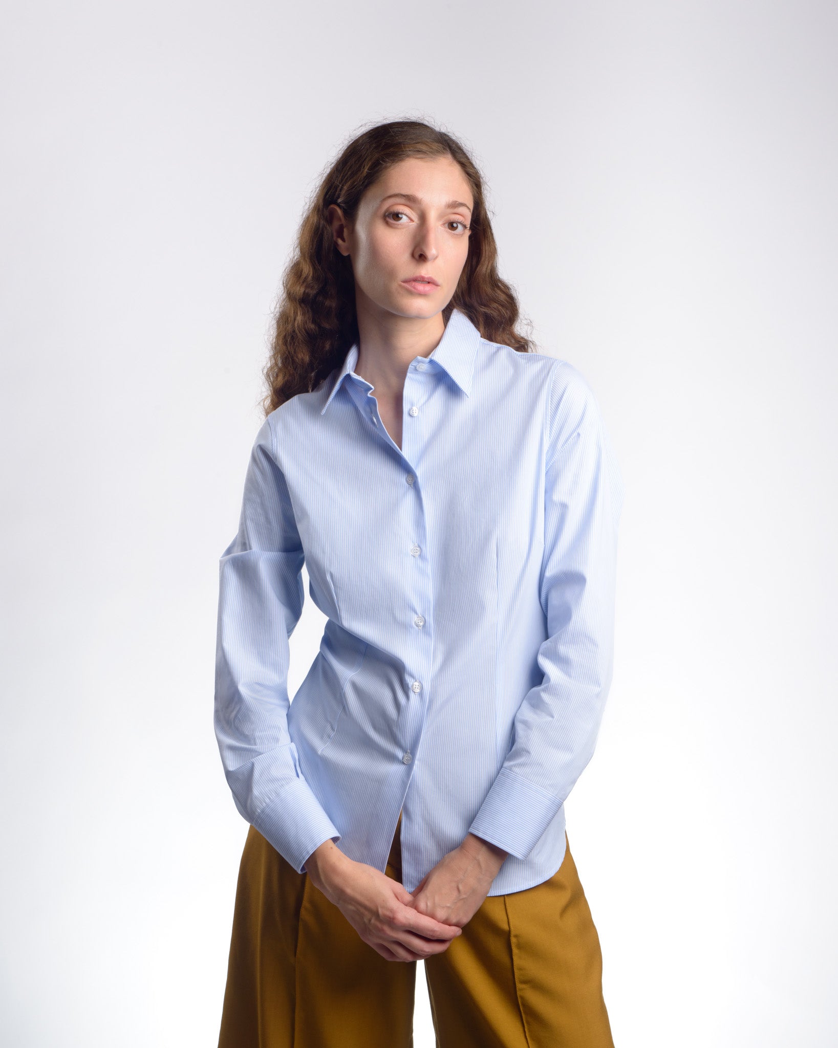Camicia da donna DANIELA in Popeline rigato Nava Camicie