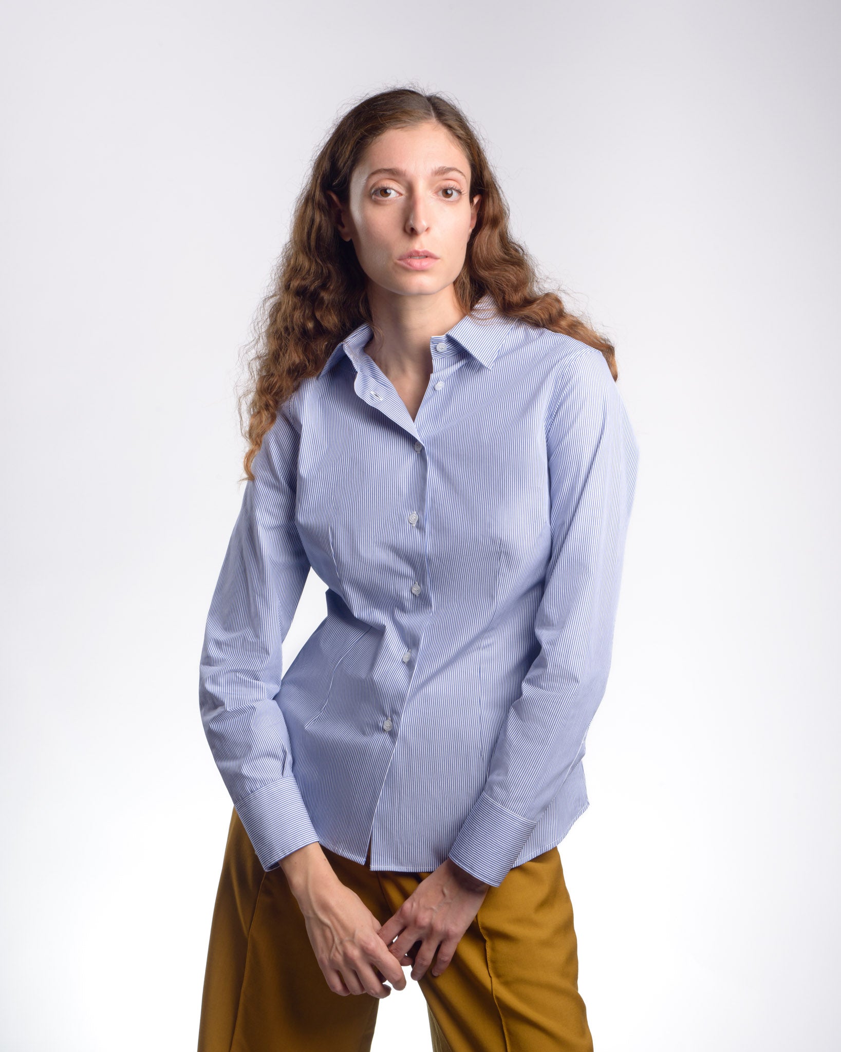Camicia da donna DANIELA in Popeline rigato Nava Camicie